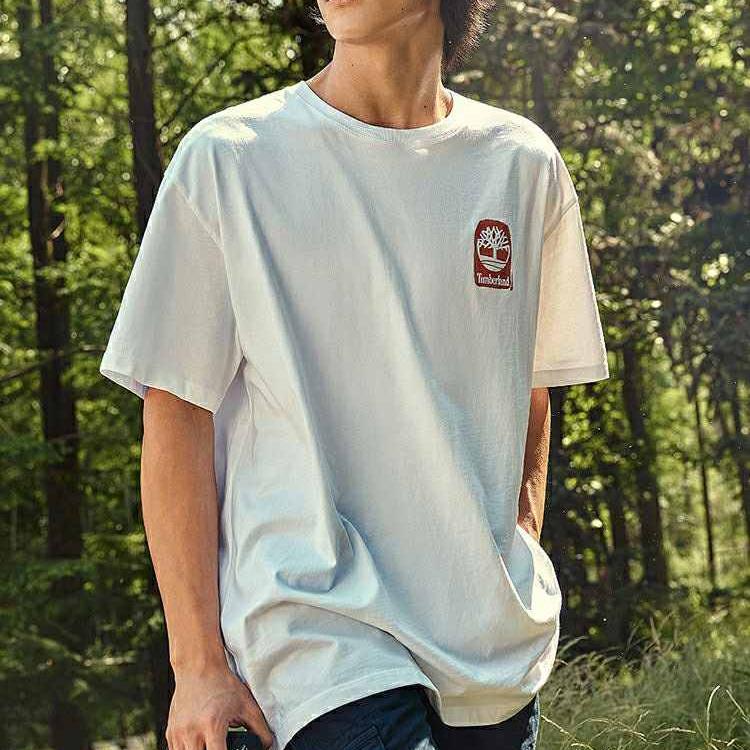 Timberland Футболка с коротким рукавом и принтом American Vintage, мужские топы, белые A6CKA-100