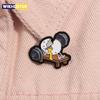 Cute Cartoon Broken Egg Lifting Dumbbell Brooch Peplum Badge Clothes Lapel Pin Backpack Accessory Jewelry Gift For Friends