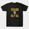 Мужская черная футболка с принтом Steelers Vs All Y'All Печать на трансферной бумаге без вырезания Хлопковая футболка