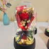 1 Set Eternal Rose Light Soap Flower In Acrylic Cover Led Valentine Day Gift For Girlfriend Mothers Day Wedding Bridesmaid Gift