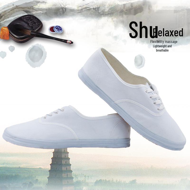 Белые низкие парусиновые кроссовки Double Star Unisex — повседневные кроссовки на плоской подошве для женщин, мужчин и студентов, идеально подходят для бега.