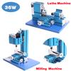 Mini Lathe Machine 36W, Precision Metal & Woodworking Benchtop Lathe Tool, Micro Lathe for Hobbyists & DIY Models
