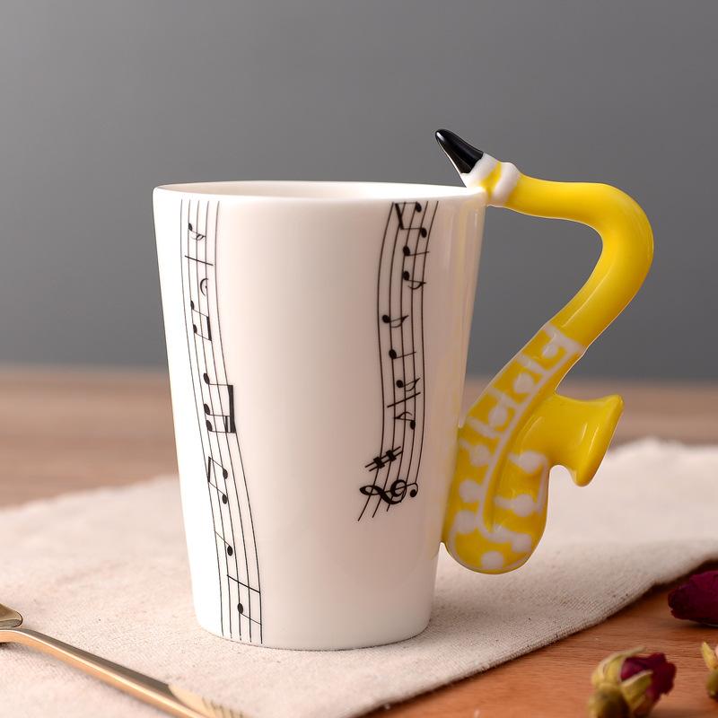 Creative Mug Musical Instrument Personality Ceramic Water Cup Coffee Cup Milk Cup