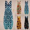 Women's Casual Print Loose Plus Size Casual Sleeveless Strappy Jumpsuit