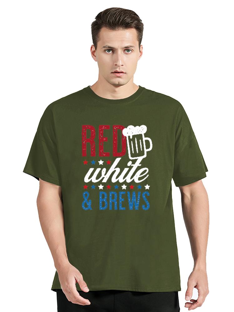 Awesome Red White And Brew 4th Of July Gift Tshirts Unisex Cotton T Shirt Vintage Usa Beer Novelty Tees Funny Clothes Tops