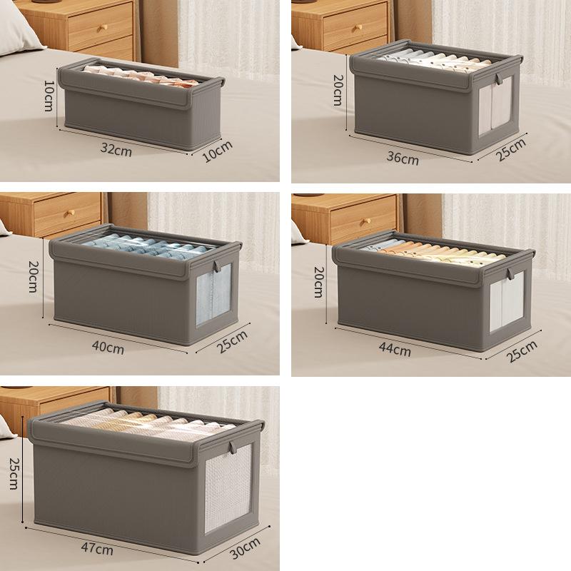 Видимый ящик для хранения гардероба с крышкой, пылезащитный ящик, ящик для хранения одежды, ящик для хранения футболок, джинсов, нижнего белья, брюк, органайзер