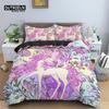 Girls Unicorn Flower Duvet Cover Cartoon Bedding Set Microfiber 3D Print Comforter Cover King Full For Kids Teen Bedroom Decor