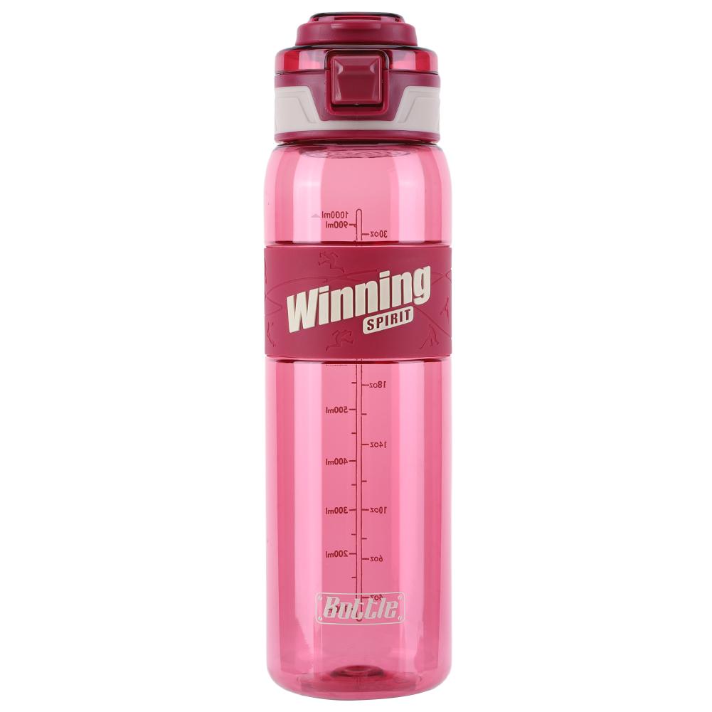 1000ml Motivational Water Bottle with Handle Sport Drinking Bottle Reusable Water Bottles for Outdoor Travel Gym Fitness