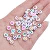 500G Acrylic Colorful A-Z English Letter Beads Flat Round Alphabet Beads For Jewelry Making DIY Couple Friendship Bracelet Necklace