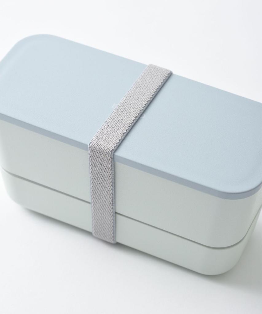 BRUNO Yamanaka Lacquer Lunch Dishwasher and Microwave No Size Two-Tier Box, Two-Tone, Safe, Gray, Included, RBHK013-GY