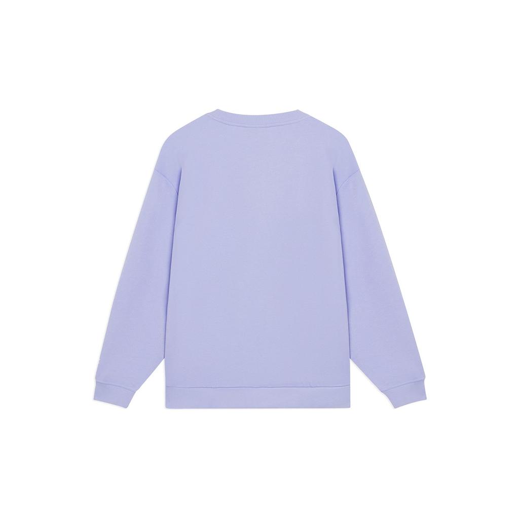 Толстовка с принтом логотипа LiNing Женские топы Фиолетовый AWDT020-4