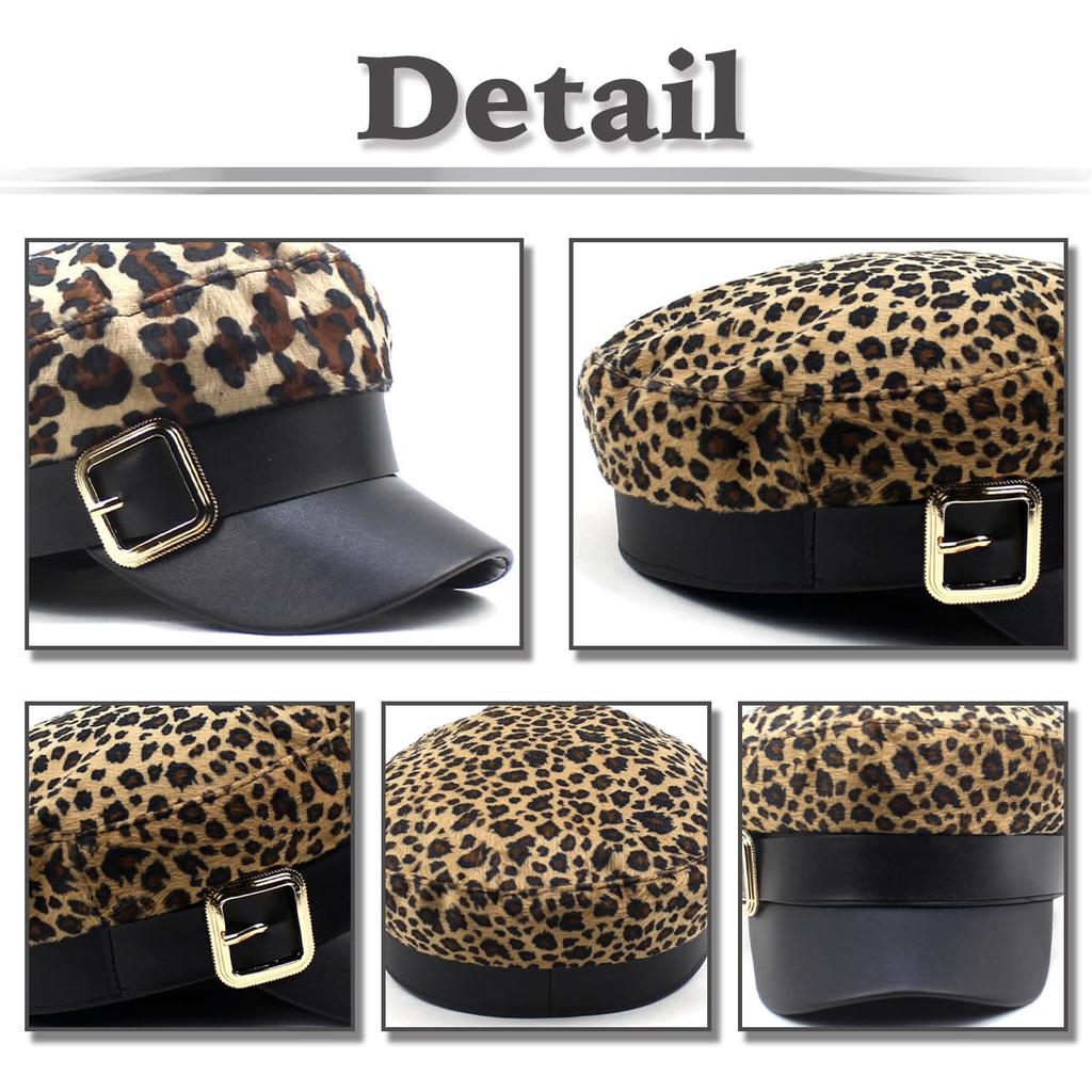 Морская кепка газетчика Леопард CZ324 [Белый Клык], Кепка, Принт, Шляпа, Прогулка, Путешествие, Модная, Животный, Женская, (коричневый)