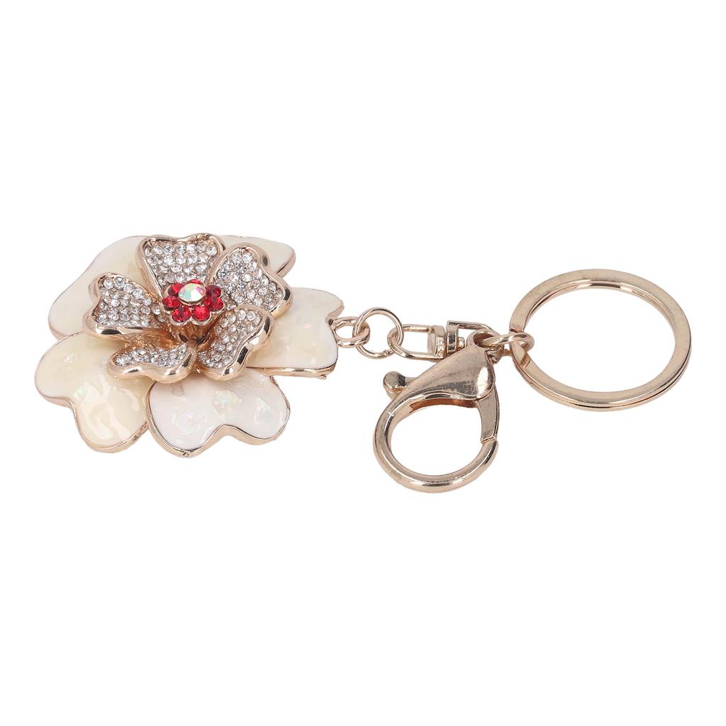 Peony Flower Keychain Vivid Details Smoother Surfaces Metal Car Keychain for Bag Pendant
