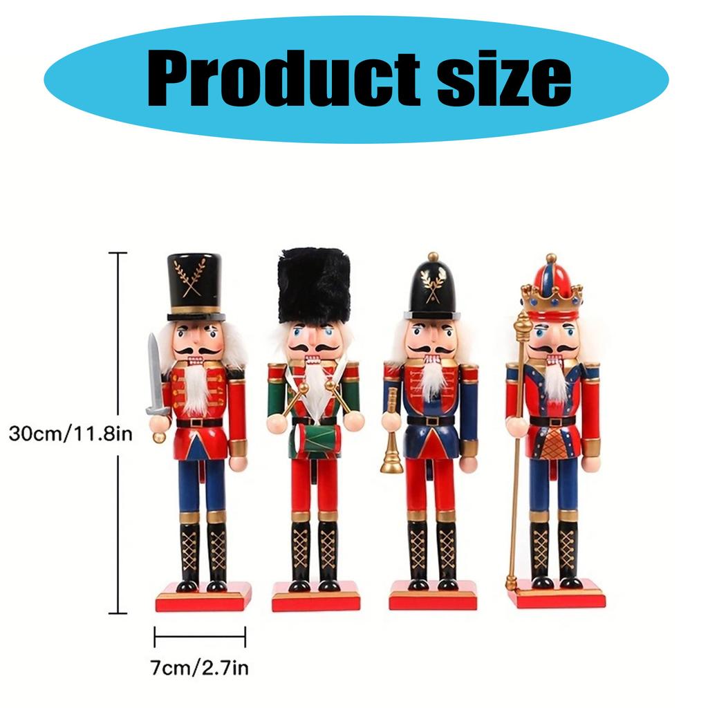 Intricately Carved Wooden Nutcracker Christmas Nutcracker Festival Christmas Mini Soldier Decorations Fine Craft