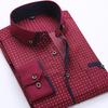 Business Casual Men's Shirt Printed Thin Youth Slim Long-sleeved Shirt