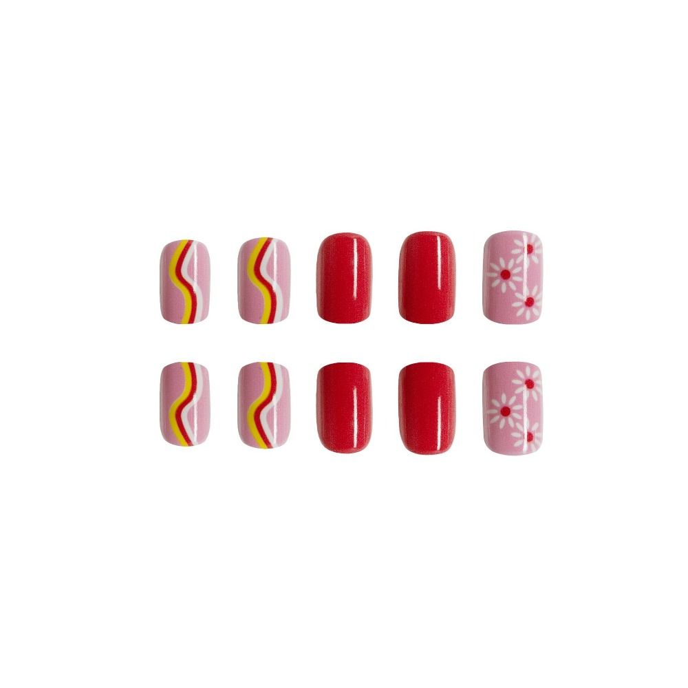 Накладные ногти с полным покрытием, французские типсы для ногтей, модные накладные ногти для женщин и девочек