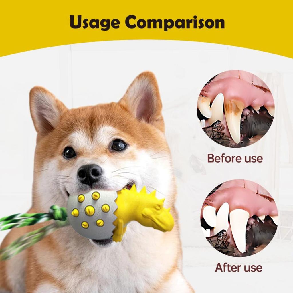 Игрушка-жевалка для собак в виде яйца динозавра - Износостойкая интерактивная игрушка для собак, которые любят жевать