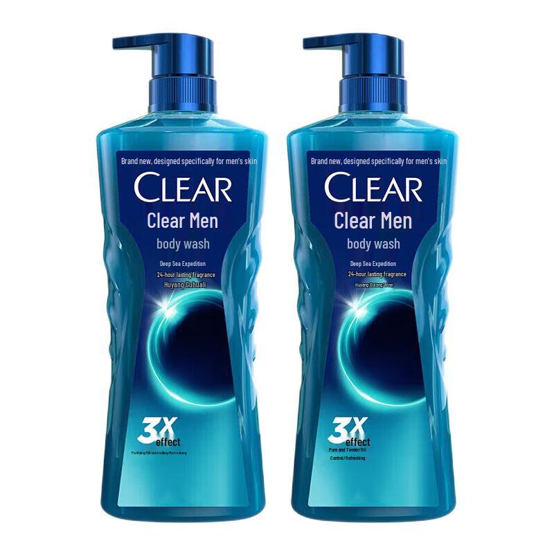 Clear Men Deep Sea Exploration Cologne Body Wash Twin Pack