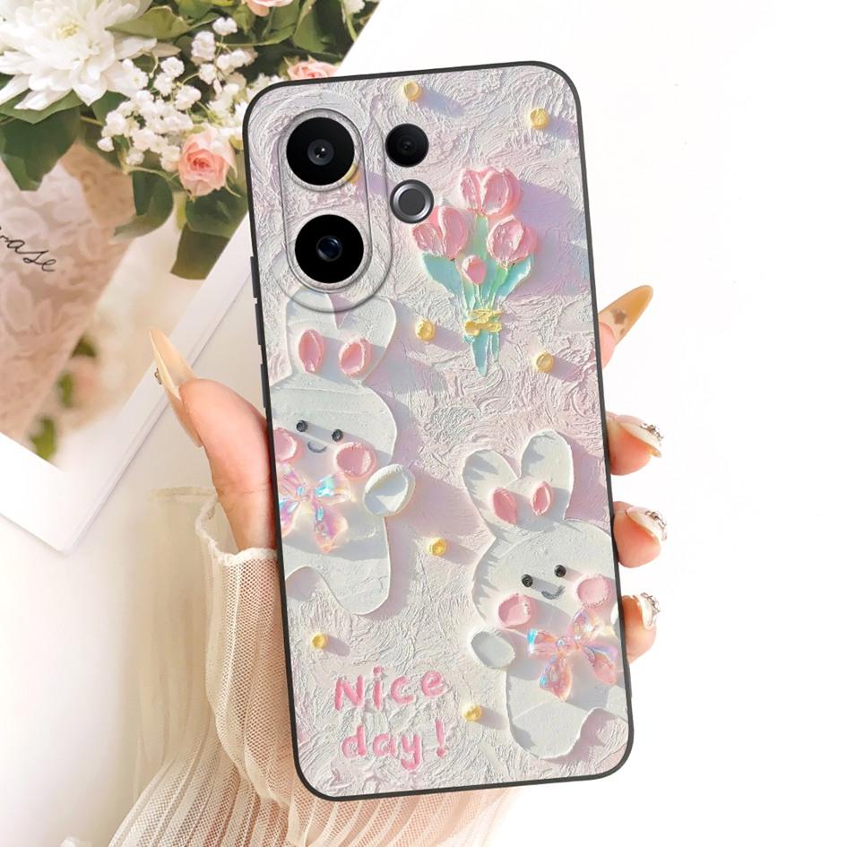 Чехол для Vivo V60 Lite 5G Милый Панда Кролик Мягкий Конфетный Силиконовый Ударопрочный Чехол для Vivo V60 5G Coque V2511 V 60 V60Lite Корпус