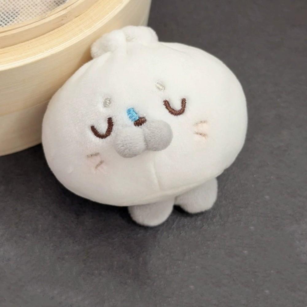 Steamed Bun Style Plush Seal Keychain Hanging Ornament Stuffed Marine Animal  Kids Gift