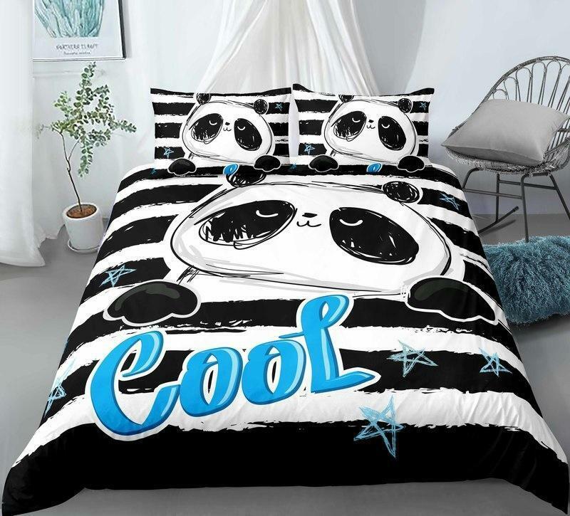 Panda Doona Quilt Duvet Cover Set Pillowcase Single Double Queen King Size Bed