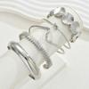 5Pcs/Set Gold Color Knot Cuff Bracelets Metal Women's Hand Bracelet  Jewelry Gifts