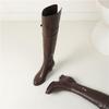Women's High-heeled Boots Sexy European and American Style Autumn and Winter New Item Solid Color Thick Heel Plus Size Knee High Boots