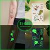 Glow-in-the-Dark Dinosaur Temporary Tattoo Stickers for Kids