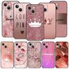 Чехол для телефона Розовое золото Розовый Принцесса Королева для iPhone Apple 15 14 13 Pro Max 12 11 Mini 7 8 Plus XR XS X SE 2020 Защитный чехол