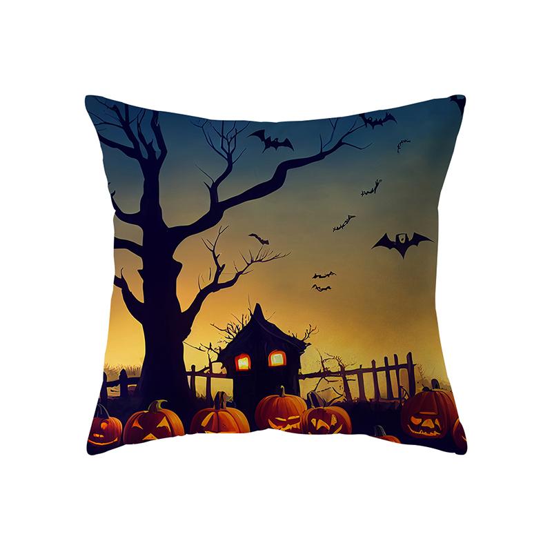 Pumpkin Halloween Theme Pillow Cover Sofa Cushion  Holiday Gift Party Decoration Home Decor