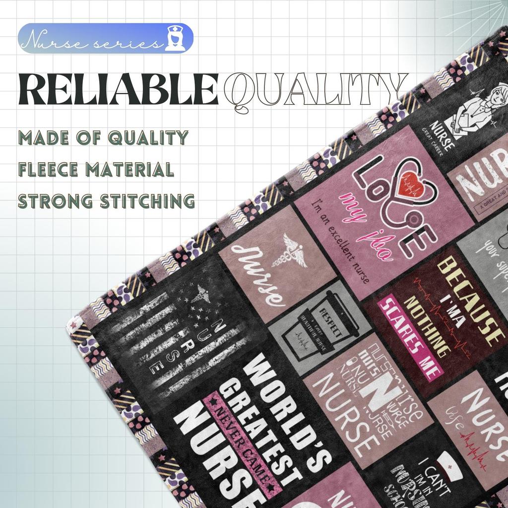 Blanket Nurses Week Appreciation Nursing Student Graduation Birthday Gift Gifts for Women Nurses Blanket Soft Warm Flannel Throw