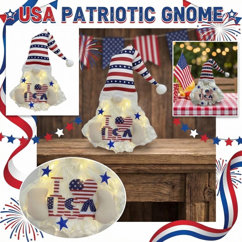 Independence Day Faceless Man Doll Fabric Independence Day Decorations Home Display Window Ornaments