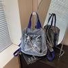 Denim Backpack Women's Small Backpack Student Schoolbag Multifunctional Handbag