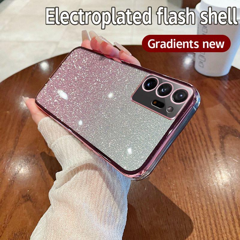 Чехол для Samsung Galaxy Note 20 Ultra, чехол для телефона Samsung SM-N985F, блестящий силиконовый чехол для объектива камеры с мягким задним покрытием