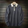Тяжелый груз! 100/100% Шерсть! Итальянский заказ Высококачественное мужское осенне-зимнее трикотажное поло с лацканами