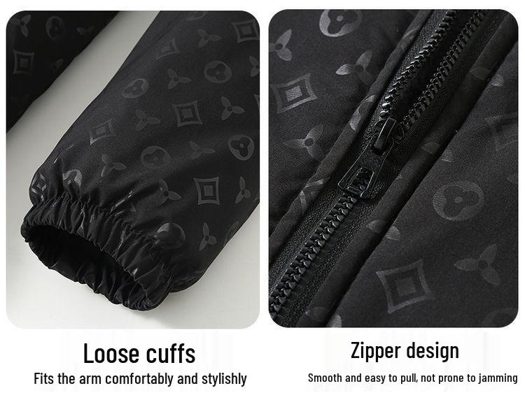 Европейская модная мужская клетчатая жаккардовая куртка с воротником-стойкой - Весенне-осенний повседневный топ в корейском стиле