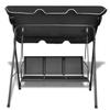 VidaXL Balancelle de jardin avec auvent noir 41421