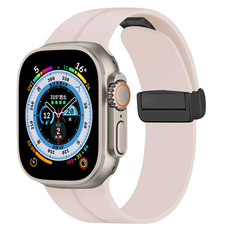 Совместимый ремешок для Apple Watch из жидкого силикона с магнитной застежкой S1/S1 Ultra Apple Watch Силиконовый