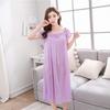 Chic Solid Color Smooth Surface Sleepwear Lightweight Quick Dry Women Nightdress for Adult Nightie Dress