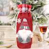 Christmas Red Wine Bottle Cover Bags, Christmas Table Dinner Decoration Bag Cover Xmas Red Wine Gift Bags for Home Decor
