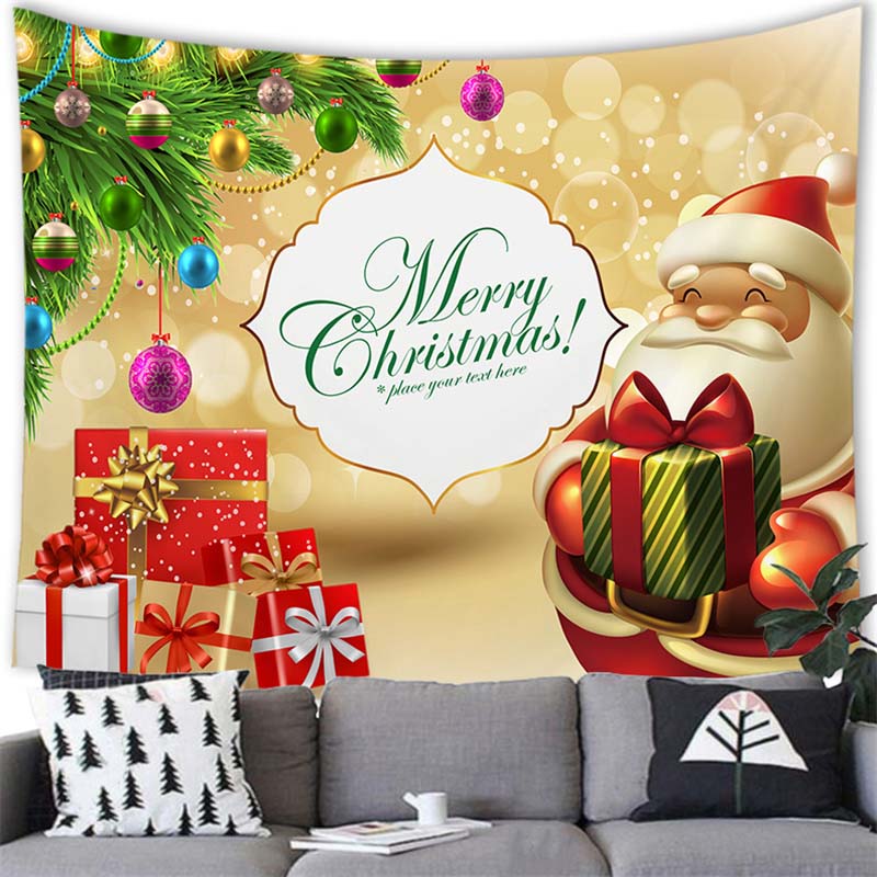 С Рождеством гобелен настенный Санта-Лось Снеговик украшения гобелен Рождественское украшение дома фон настенный гобелен