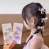 2Pcs Hairpin Soft Ribbon Bowknot Decor Smooth Edges No Hair Pulling Rhinestone Bow Chain Tassels Hair Clip Kids Hair Accessories