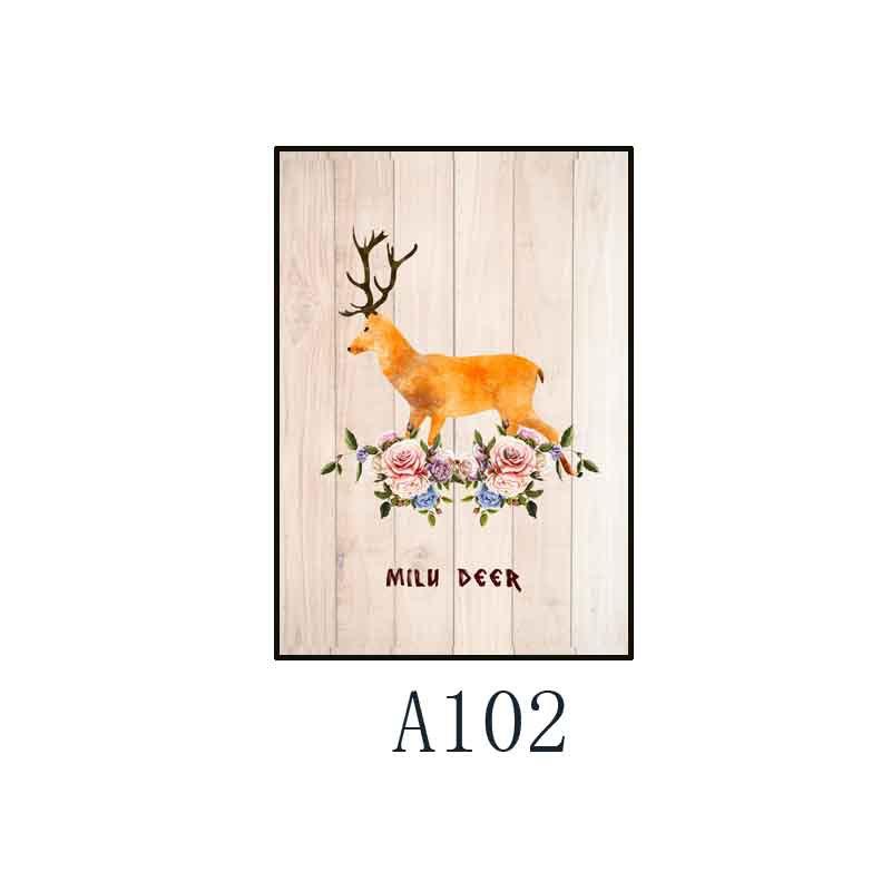 Cute Animals Fox Penguin Milu Deer Canvas Painting Nursery Wall Art Kid's Room Decor Boys Girls Home Decor Kitchen Posters No Frame