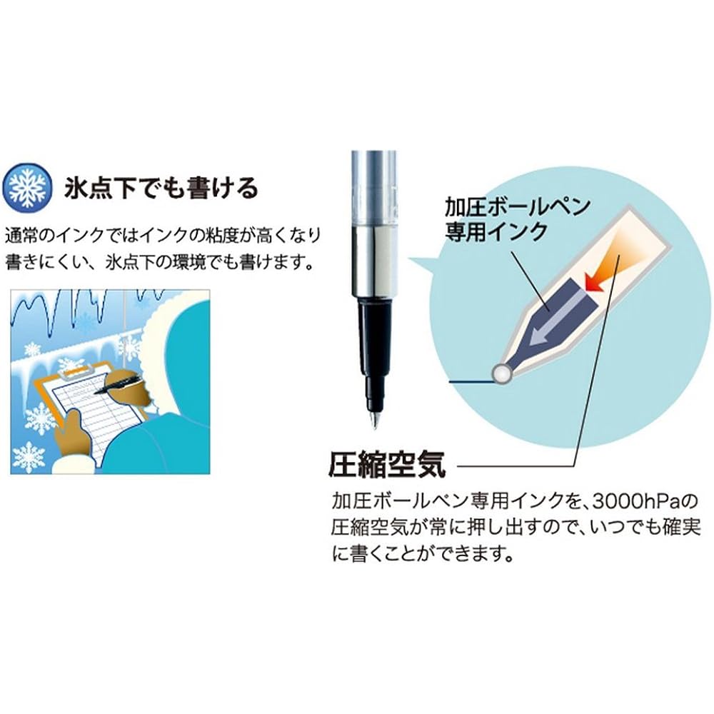 Шариковая ручка Mitsubishi Pencils Power Tank Standard 0,7 мм Черная SN200PT07.24 Набор из 10 штук