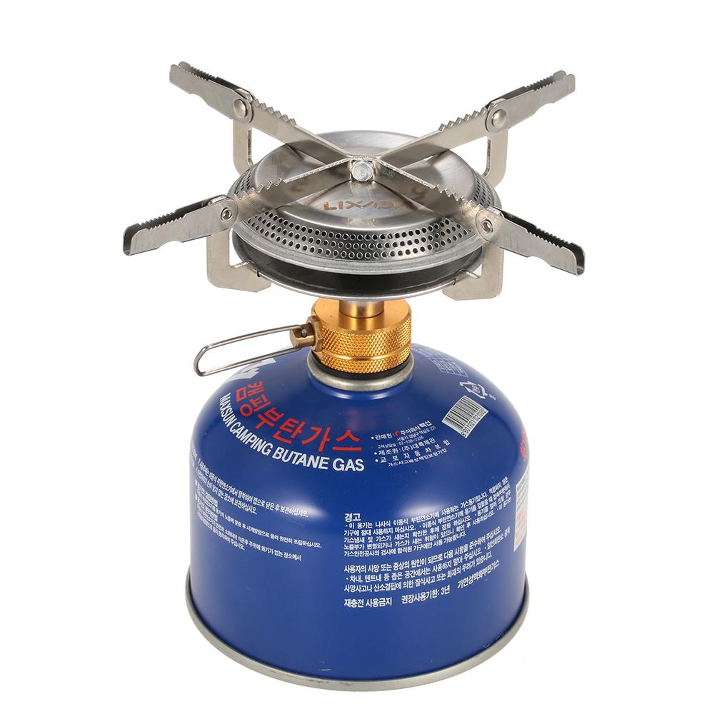 Lixada Ultralight Portable Outdoor Camping Gas Stove with Gas Tank Adapter Converter Hiking
