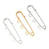 30pcs Brooch Pins with 3 Holes Safety Pins Brooch Heavy Duty Kilt Pins Fasteners for DIY Crafts Sewing Clothing Blanket