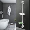 Stainless Steel Lifting Handhold Shower Head Holder Bracket with Soap Box G1/2