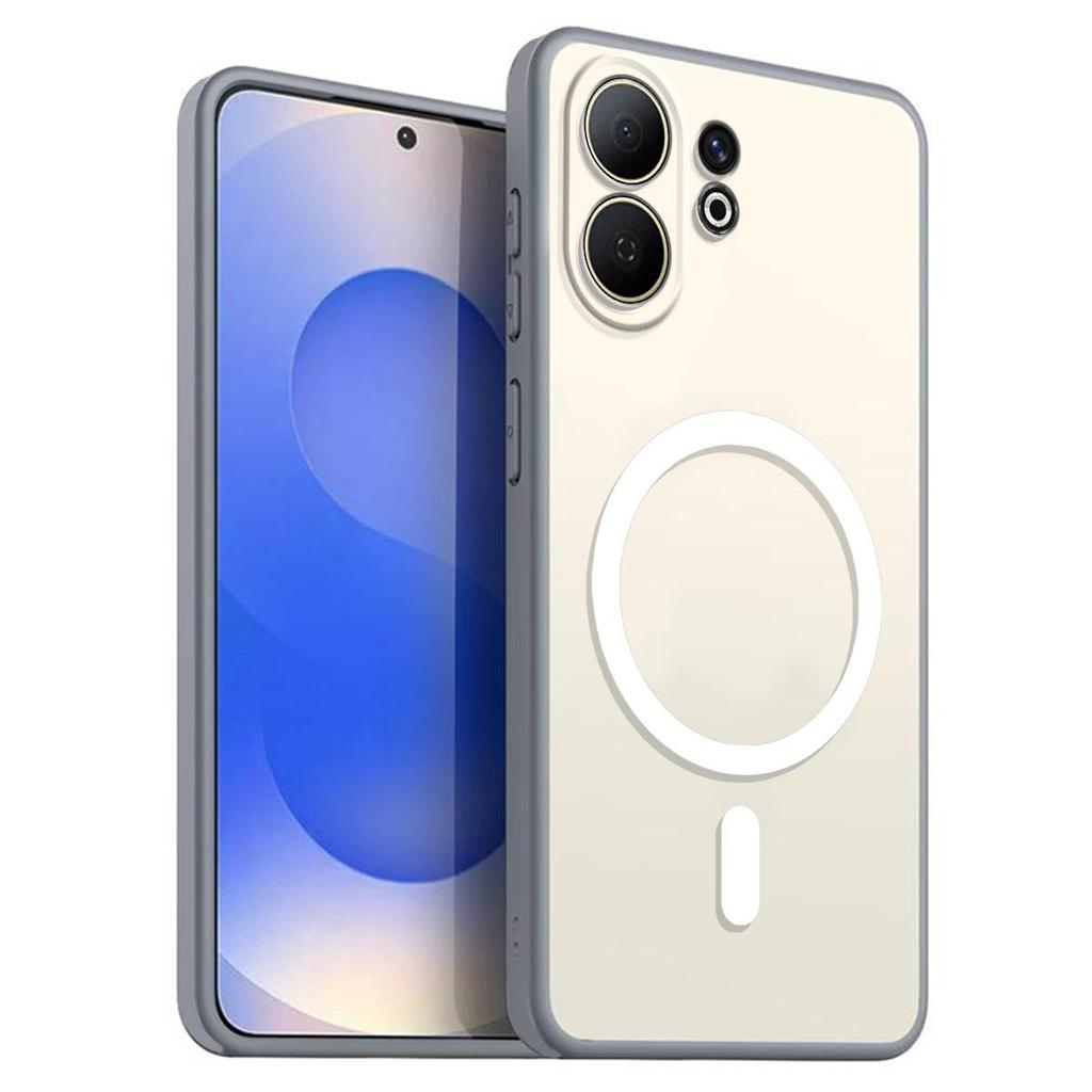 Магнитный железный кольцевой чехол для телефона Vivo V60, матовый, из мягкого ТПУ, ударопрочный