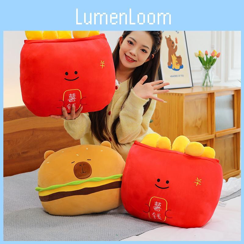 Plush Capybara Hamburger Toy Adorable Cartoon Girls Bedtime Pal Birthday Gift