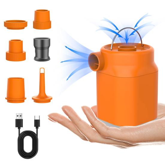 Мини-насос для улицы со светодиодной подсветкой Портативный USB-перезаряжаемый Надувные изделия Плавательный круг Пляжный матрас Кровать Портативный электрический насос